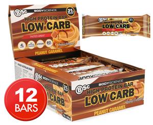 12 x BSc High Protein Low Carb Bar Peanut Caramel 60g