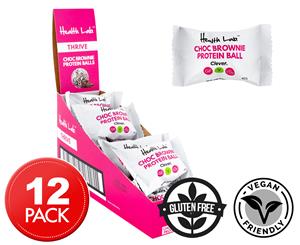 12 x Health Lab Choc Brownie Protein Balls 40g