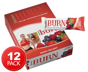 12 x Maxine's Burn Protein Bars Berry Delight 40g