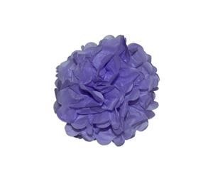 12pce 25cm Purple / Violet Tissue Paper Pompom for Weddings Birthday Xmas Events - Purple