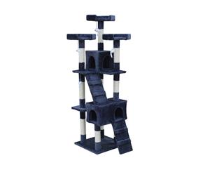 170cm Cat Scratching Post Tree Post House Tower with Ladder Furniture Grey