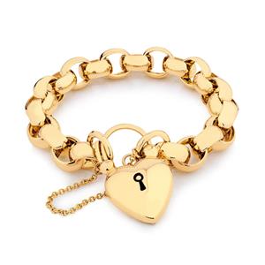 19cm (7.5") Belcher Bracelet in 10ct Yellow Gold