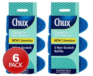 2 x Chux Dishwand Non-Scratch Refill 3pk