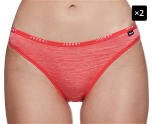 2 x Jockey Women's Tokyo Bikini Underwear - Hyper Red