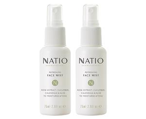 2 x Natio Refreshing Face Mist 75mL