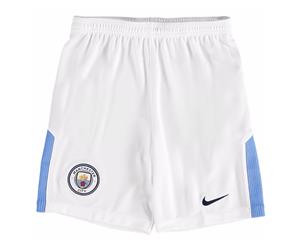 2017-2018 Man City Home Nike Football Shorts (Kids)