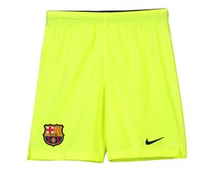 2018-2019 Barcelona Away Nike Football Shorts Volt (Kids)