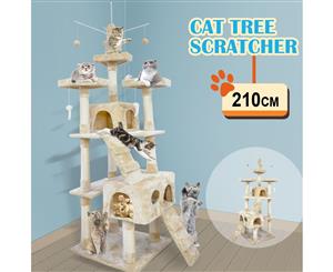 2.1M Cat Scratching Post Tree CREAM