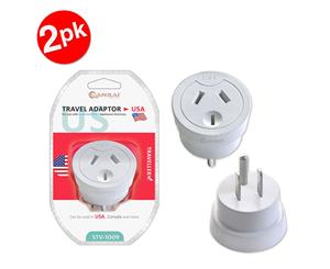 2PK Sansai Australia/NZ Travel Adaptor STV-1009 240V f/ US/USA/Canada/Overseas