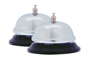 2x Counter Bell Chrome f/ Restaurant/Retail/Medical Business/Workplace/Reception