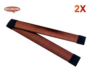 2x Women's Magic Hair Band Maker Bun Snap Donut Former French Twist Tool Styling-Red Brown