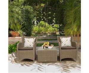 3 Piece Outdoor Coffee Set suitable for Balcony Patio or Terrace