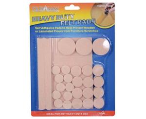 38 Piece Self Adhesive Felt Pads Cream Assorted Sizes