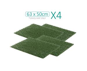 4 Grass Mat 63cm x 50cm for Pet Dog Potty Tray Training Toilet