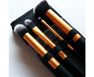 4 Pc Coverage Makeup Brushes With Case