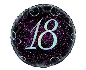 45cm Glitz Pink 18th Birthday Foil Balloon