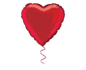 45cm Red Heart Foil Balloon