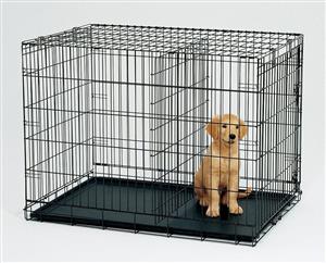 48" Giant Collapsible Metal Dog Crate Pet Cages with Divider