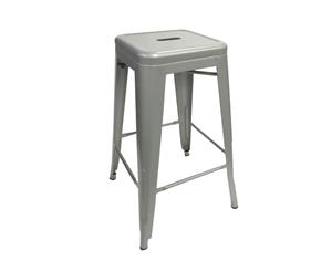 66cm Xavier Pauchard Replica Tolix Stool - Silver