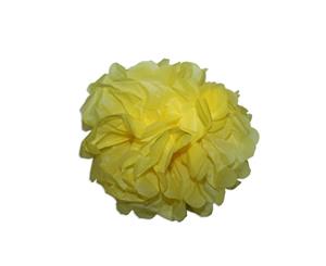 6pce 25cm Yellow Tissue Paper Pompom for Weddings Birthday Xmas Events - Yellow