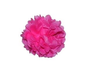 6pce 35cm Hot Pink Tissue Paper Pompom for Weddings Birthday Xmas Events - Hot Pink