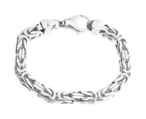 925 Sterling Silver Bling Bracelet - BYZANTINE 8x8mm