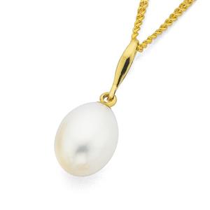 9ct Gold Pearl Pendant