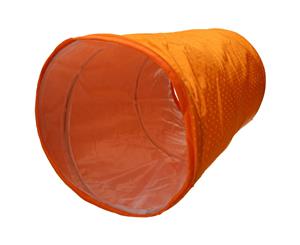 AB Tools Cat Kitten Hide and Seek Collapsible Pop Up Orange Play Tunnel