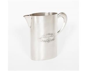 ALOUETTE Hand Engraved Water Jug - Antique Silver
