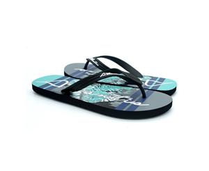 ATLANTIS SHOES Men's Rainforest Leaf Flip Flops - Black