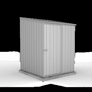 Absco Sheds 1.52 x 1.52 x 2.08m Space Saver Single Door Shed - Zincalume