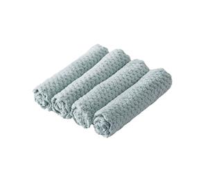 Absorbent Dish Cloth Hand Towel4 Pack - Blue