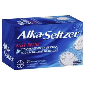 Alka-Seltzer Regular Effervescent 20 Tablets