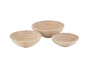 Amalfi Corfu 3-Piece Cane Multifunctional Bowls Set Natural - Home Decor