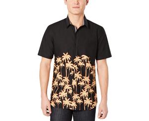 American Rag Mens Palm Trees Short Sleeves Button-Down Shirt