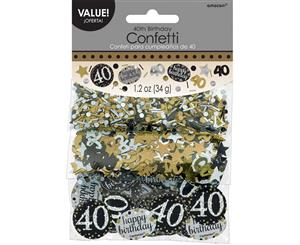 Amscan 1.2Oz Gold Sparkling 40Th Birthday Confetti (Gold) - SG12472