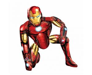 Amscan Airwalkers Iron Man Design Foil Balloon (Red/Gold) - SG7316