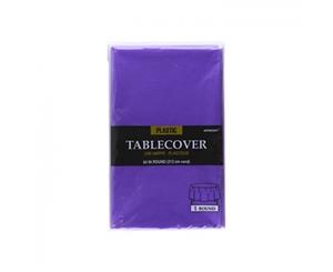 Amscan Round Plastic Party Tablecover (Purple) - SG5912