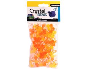 Aqua One Crystal Gems Acrylic Betta Gravel 145g 15mm Sunset