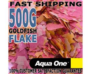 Aqua One Goldfish Koi Aquarium Fish Tank Quality Flake Food Bulk 500g Gold Fish