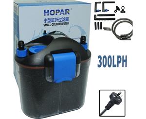 Aquarium External Canister Filter Aqua Fish Tank Sponge Pond 300lph Hopar