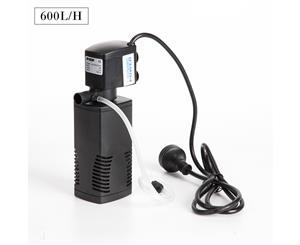 Aquarium Submersible Filter Pond Pump 600L/H 8W 1m