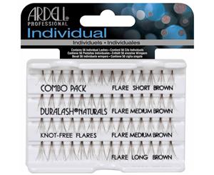 Ardell Professional Duralash Individual False Fake Eye Lashes (Brown Flare Comb