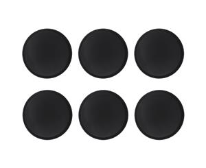 Argon Tableware Non Slip Round Black Serving Tray for Food and Drinks - 35cm - Pack of 6