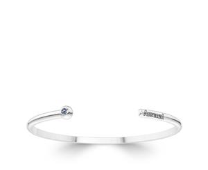 Arsenal FC Sapphire Cuff Bracelet For Women In Sterling Silver Design by BIXLER - Sterling Silver