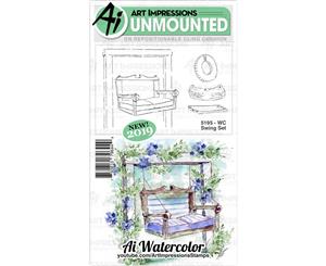 Art Impressions - Watercolour Cling Rubber Stamps - WC Swing