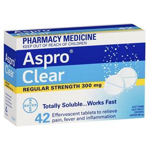 Aspro Clear Pain Relief 42 Soluble Tablets