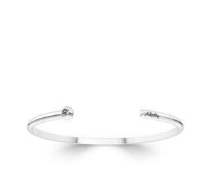 Atlanta Braves Sapphire Cuff Bracelet For Women In Sterling Silver Design by BIXLER - Sterling Silver