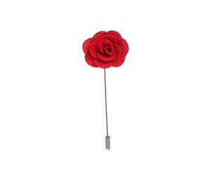 AusCufflinks Red Flower Lapel Pin