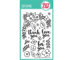 Avery Elle Clear Stamp Set 4&quotX6"-Floral Frame